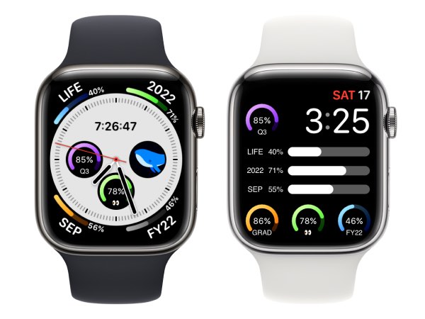 Apple Watch showing gauge complications